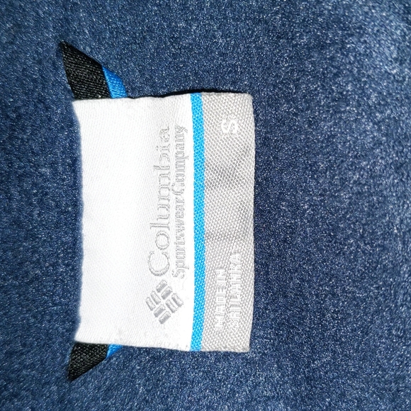 Columbia fleece jacket with zippered pockets Navy Blue Sz Sm - Picture 5 of 8